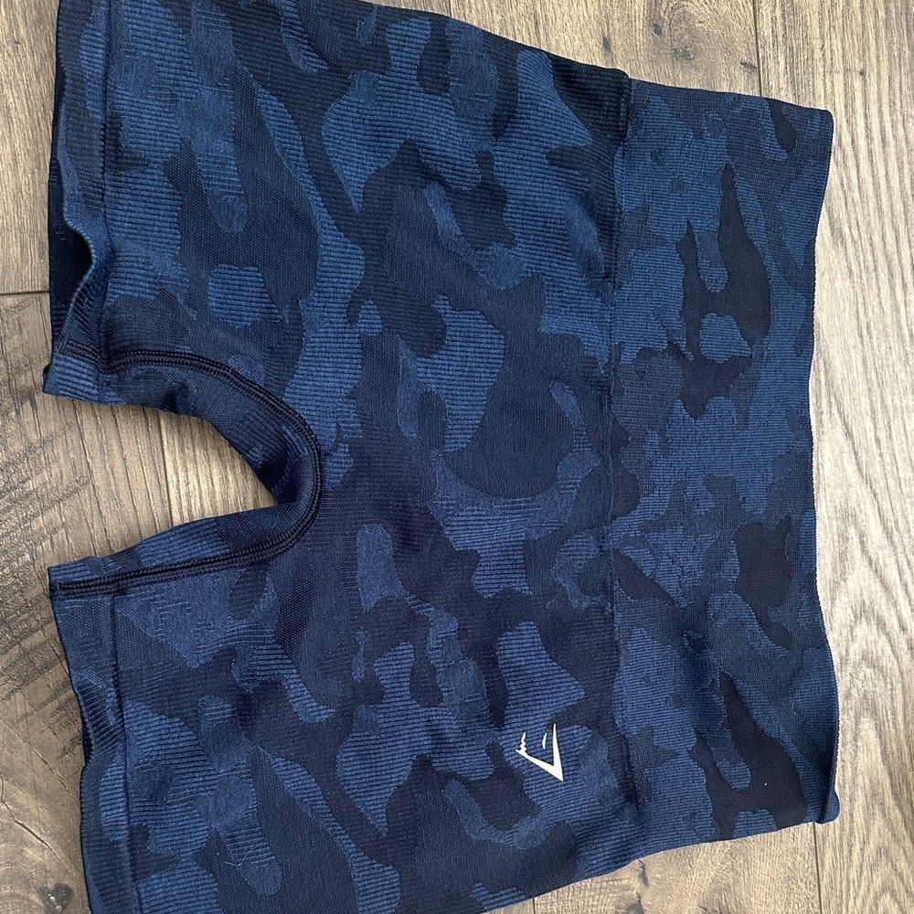 Gymshark Blue Camo Athletic Shorts